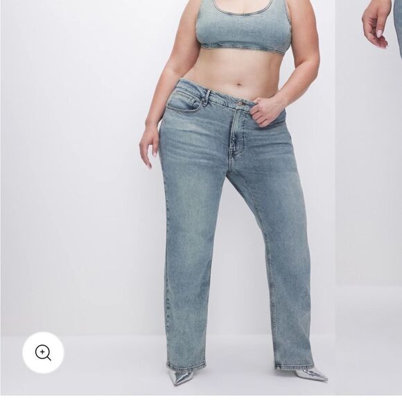 NWT- Good American-GOOD '90s RELAXED JEANS | INDIGO499- Size 18 - Picture 2 of 5